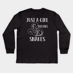 Snake Girl - Just a girl who loves snake Kids Long Sleeve T-Shirt
